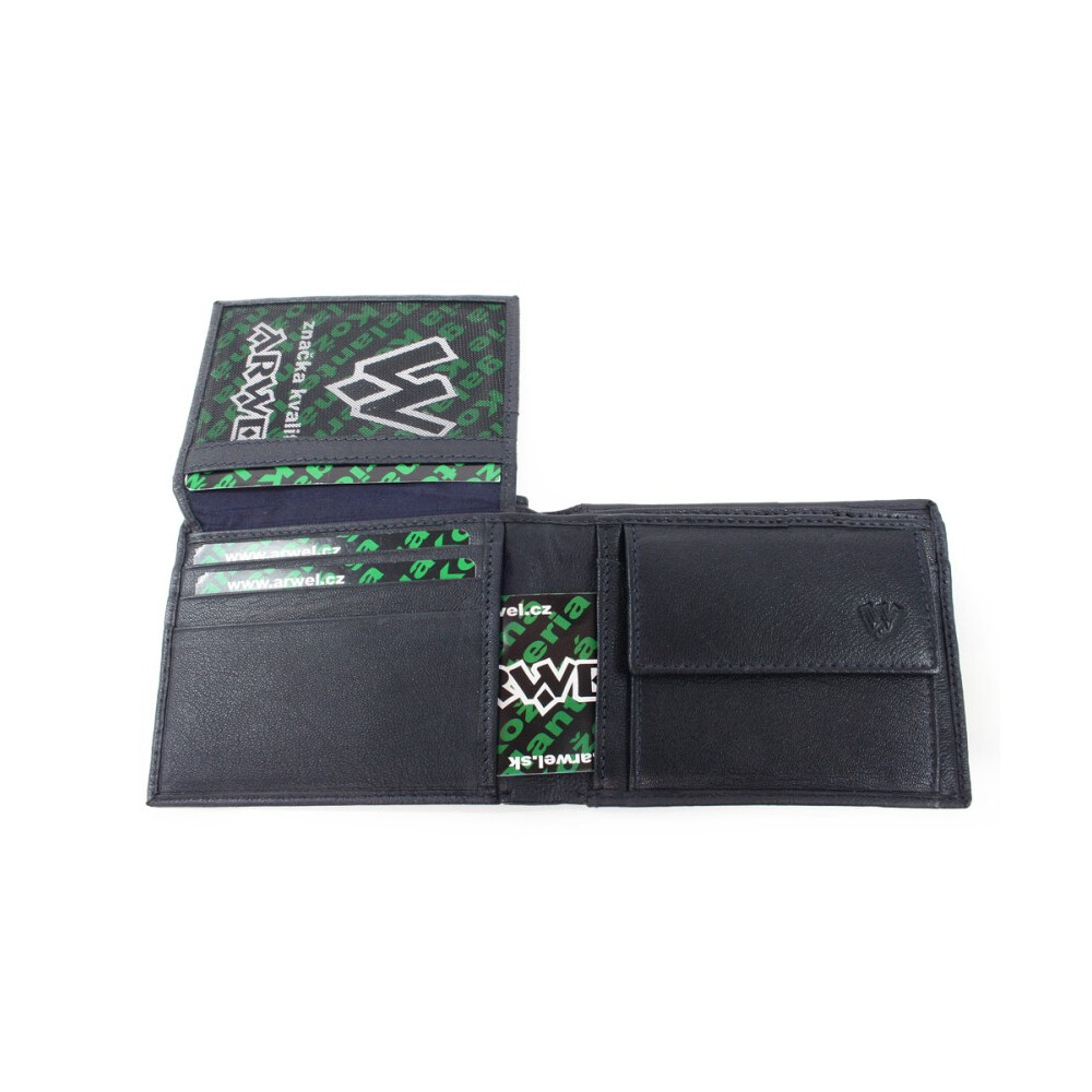 Pánska kožená peňaženka Arwel 1311 - modrá