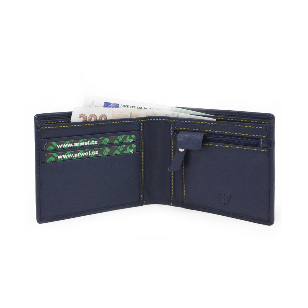 Pánska kožená peňaženka Arwel 1307 - modrá