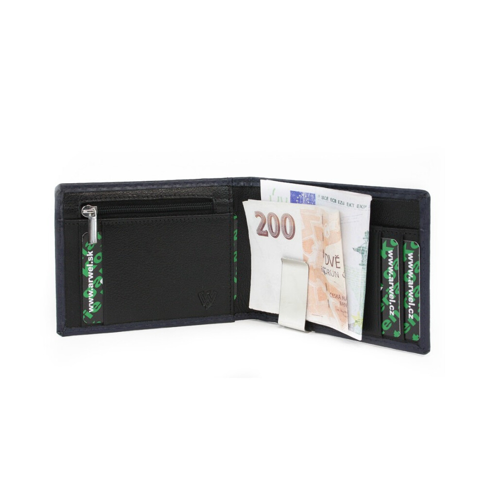 Pánska dokladovka Arwel 1811 - modrá-čierna