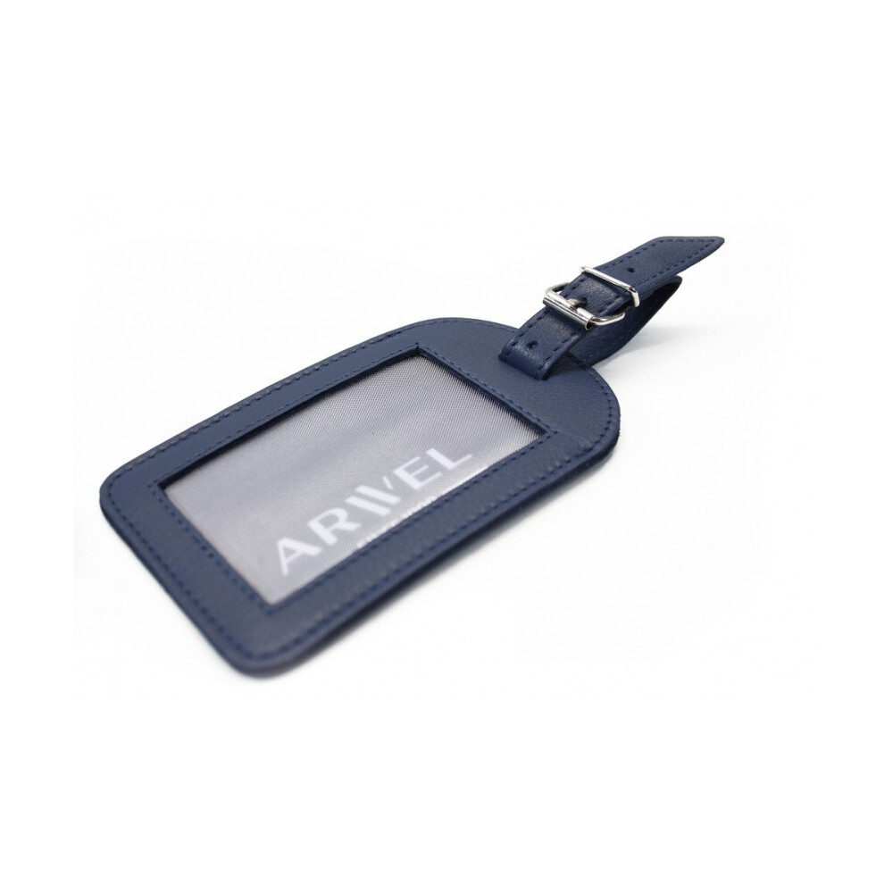 Kožená visačka na batožinu Arwel 5405 - navy