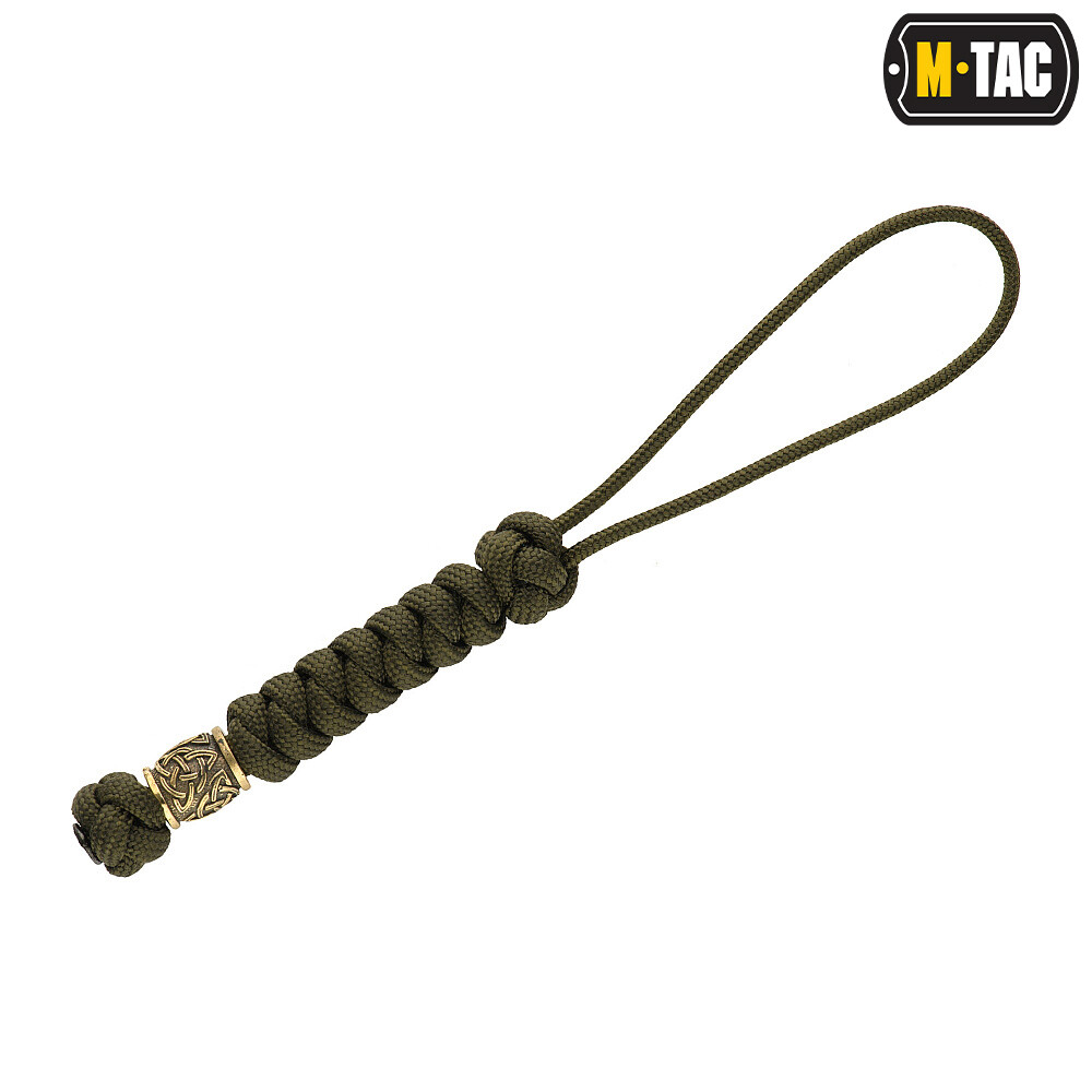 Šnúrka na nôž M-Tac Lanyard Triquetra - olivová