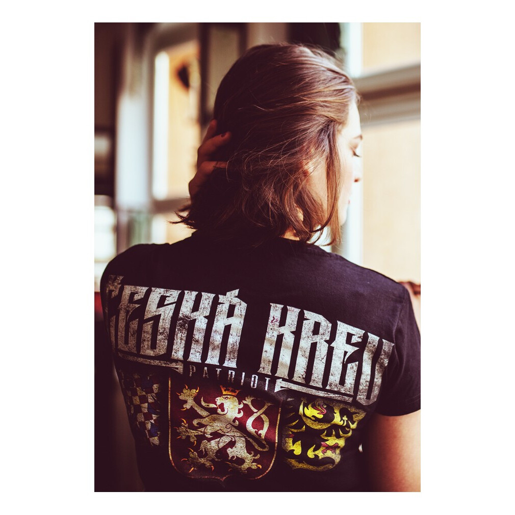 Tričko dámske Česká krv Patriot - čierne, M