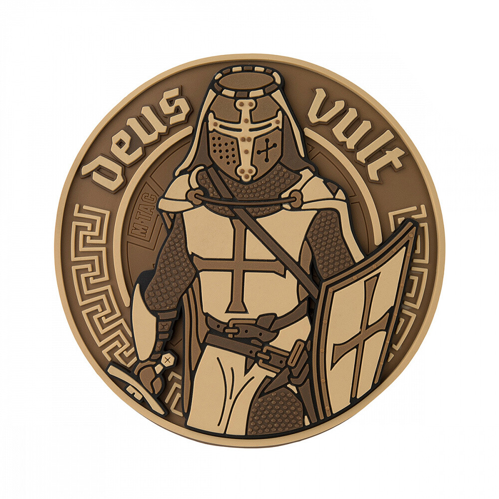 Nášivka M-Tac Deus Vult 3D - coyote-hnedá