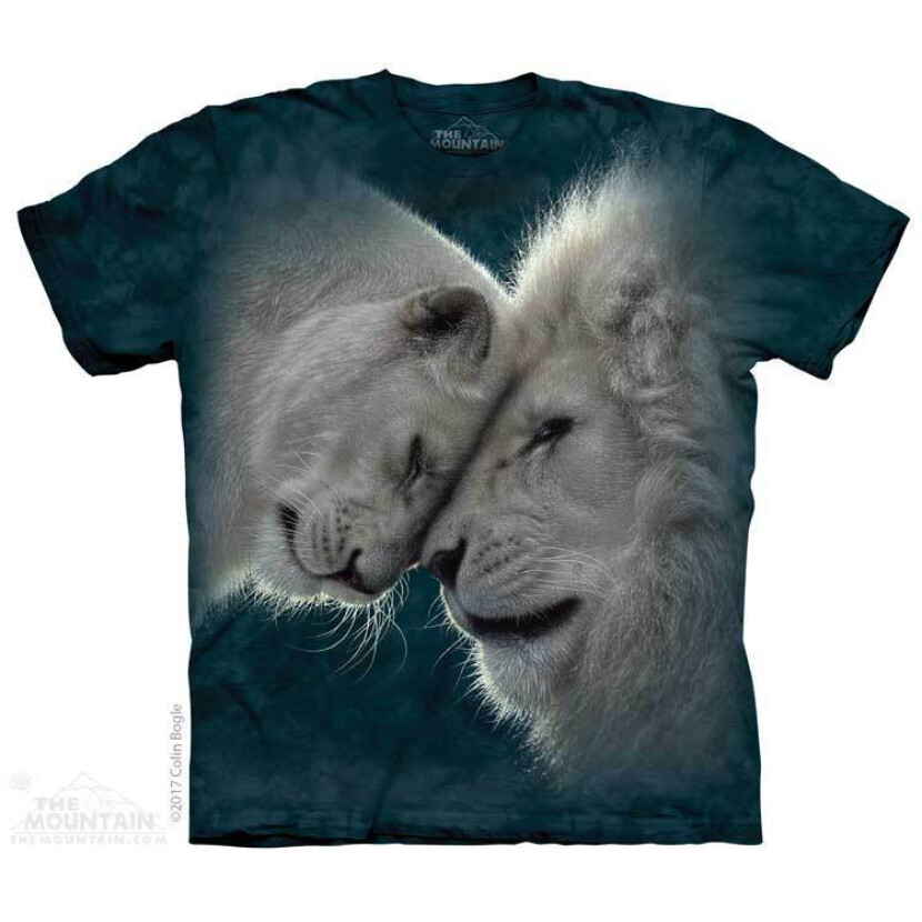 Tričko unisex The Mountain White Lions Love (levy) - modré, M