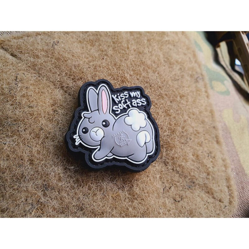 Gumová nášivka Jackets to Go Kiss my soft ass - farebná