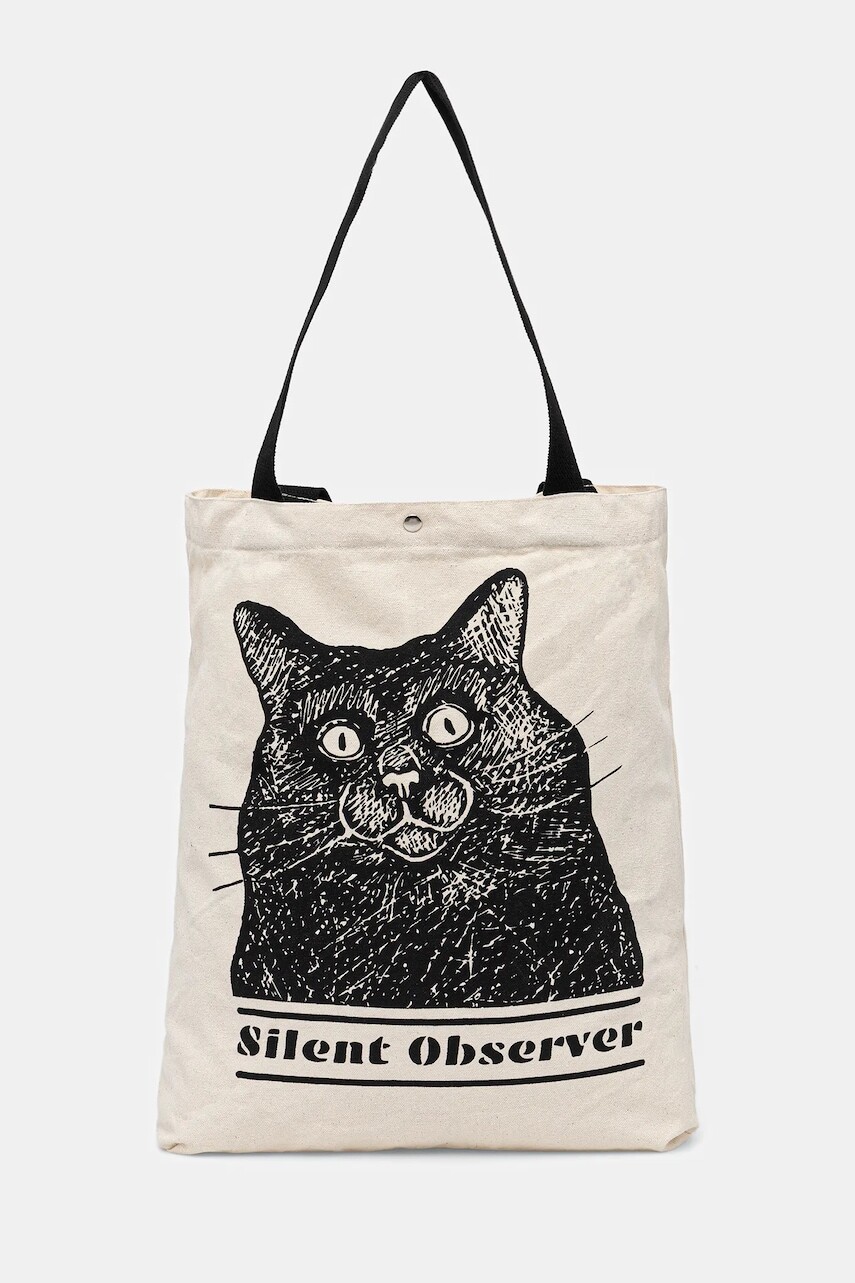 Medicine kabelka typu shopper bavlnená