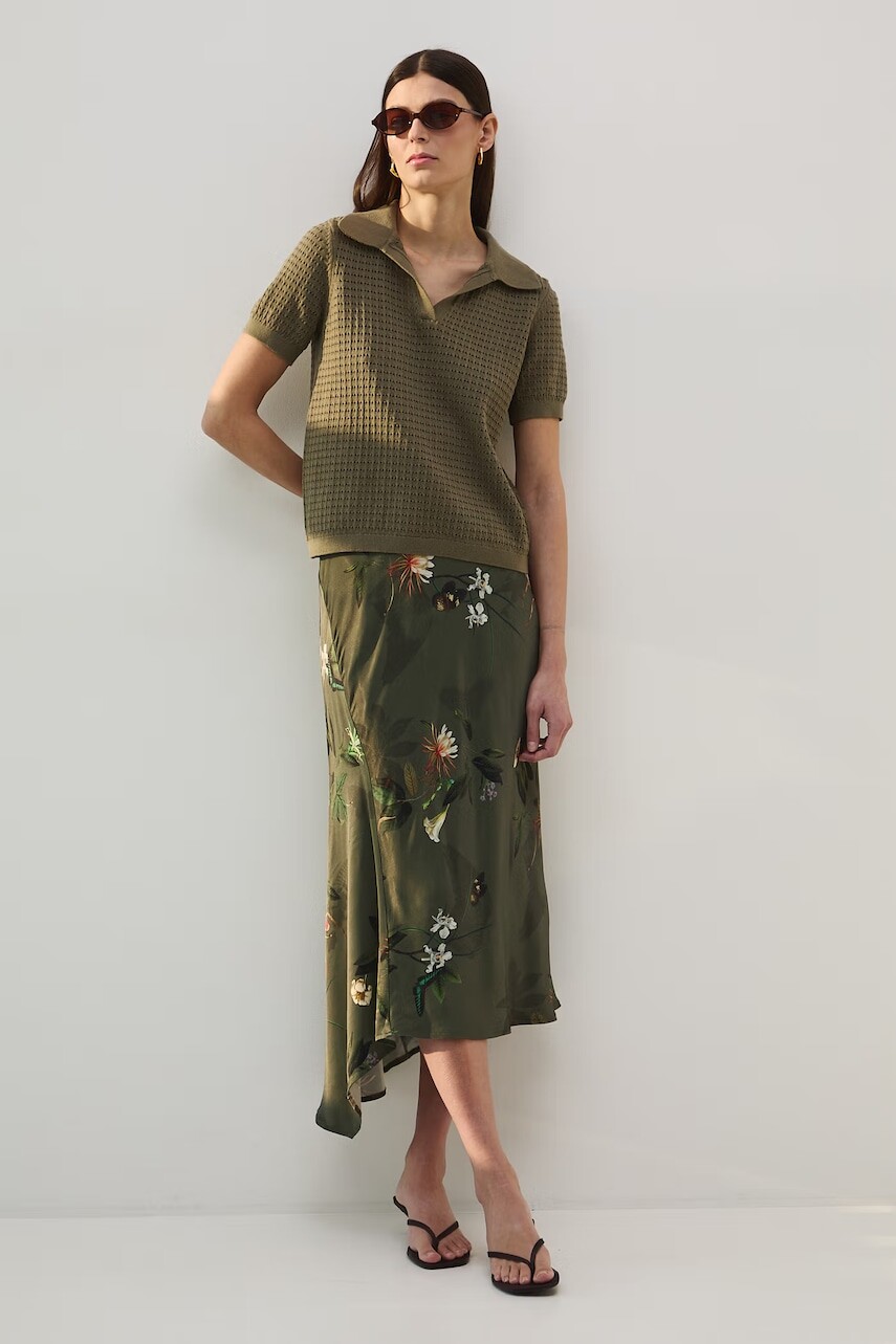 Medicine asymetrická sukňa z viskózy