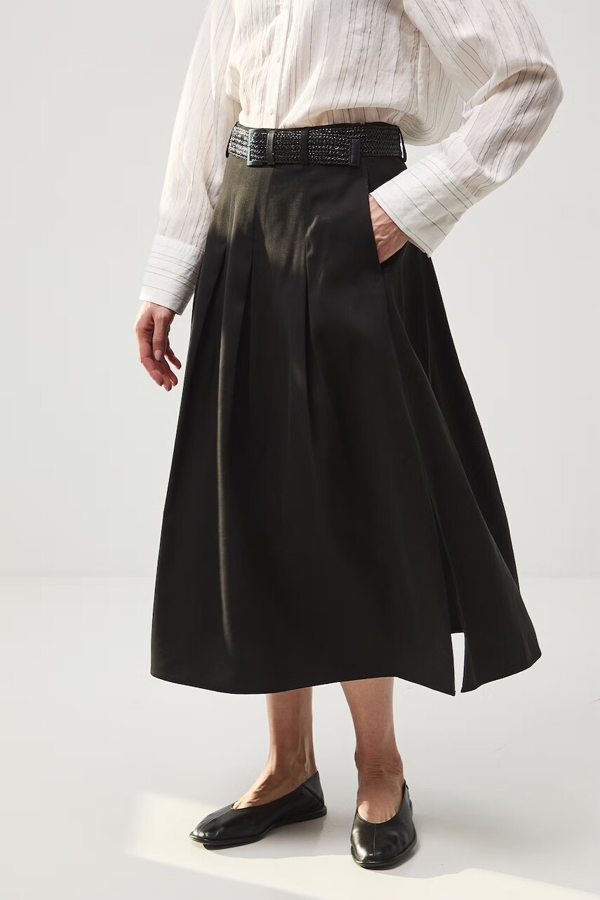 Medicine sukňa s rozparkom