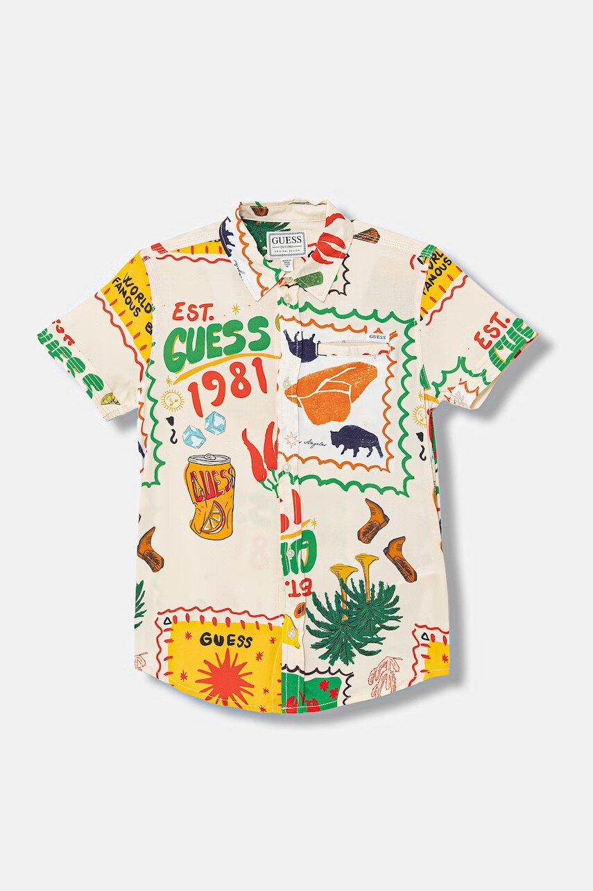 Guess košeľa detská z viskózy
