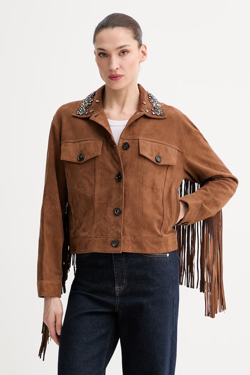 ERMANNO Firenze krátka bunda dámska semišová