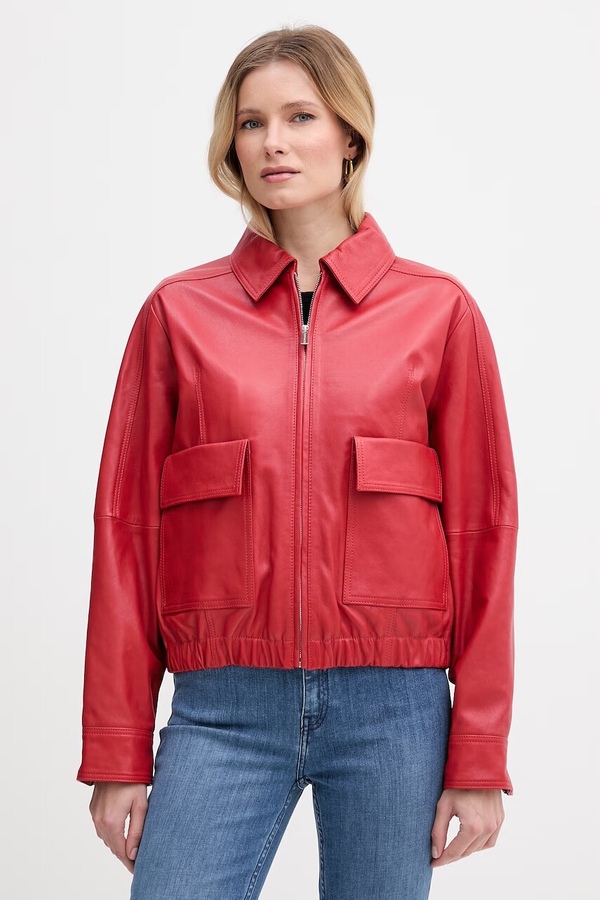 Trussardi krátka bunda dámska kožená