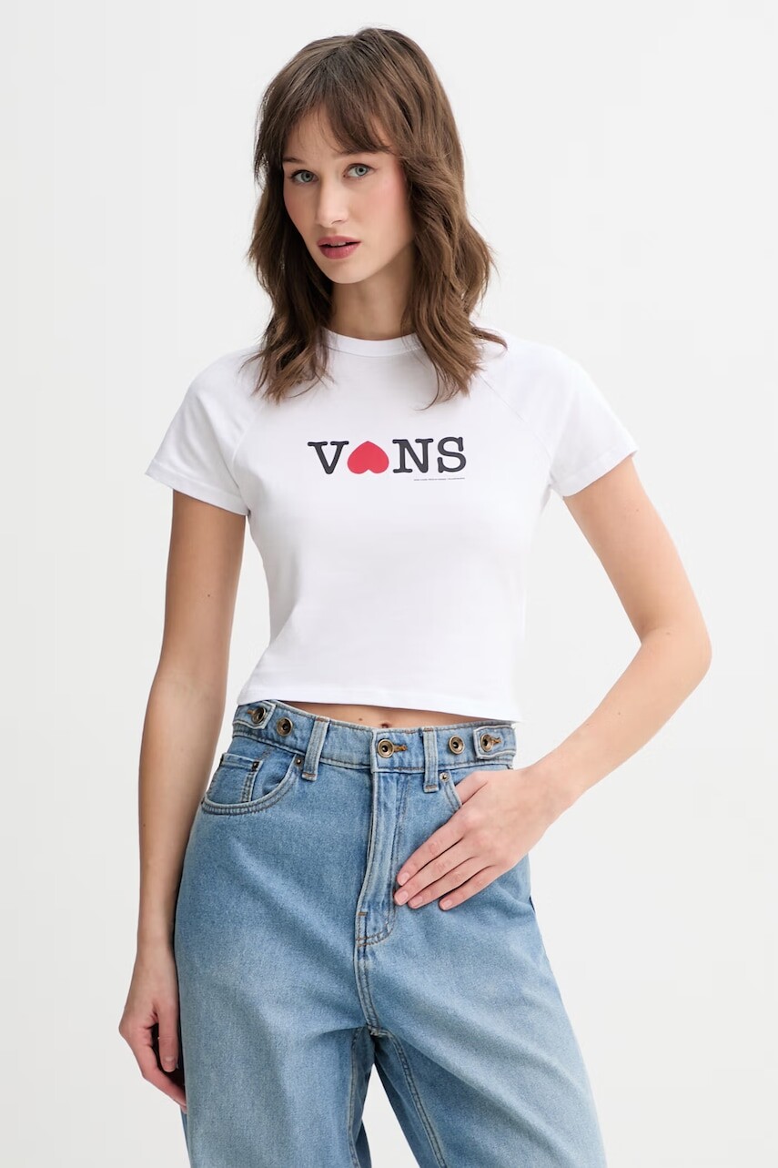 Vans crop top dámsky bavlnený