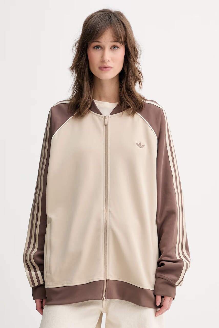 adidas Originals mikina na zips dámska s bavlnou