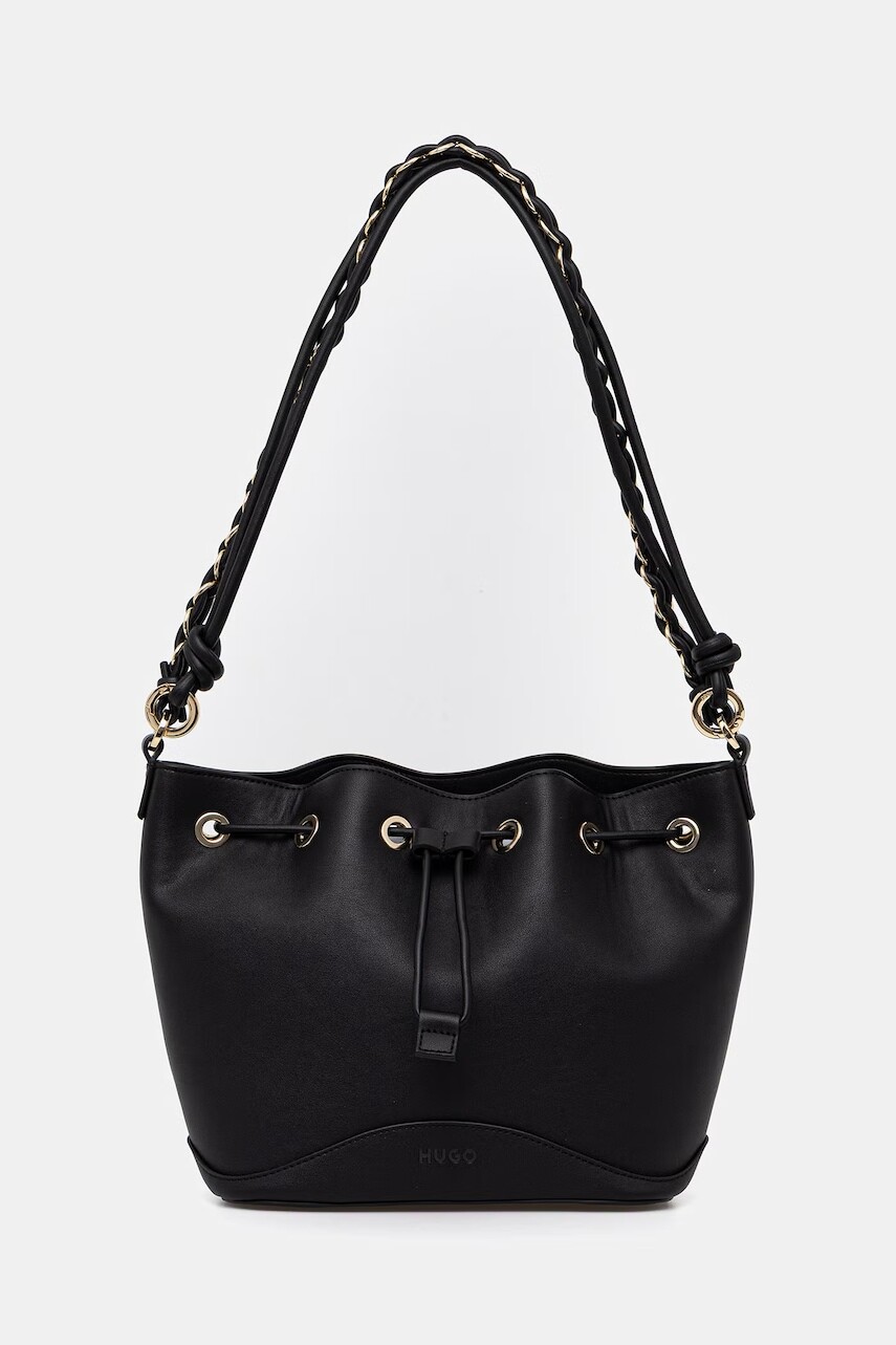 HUGO kabelka typu vak dámska z imitácie kože Ilary Drawstring