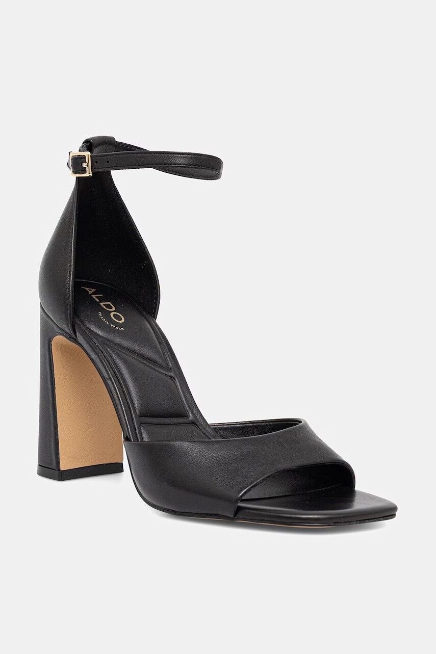 Aldo sandále na podpätku z kože FLORIANNA
