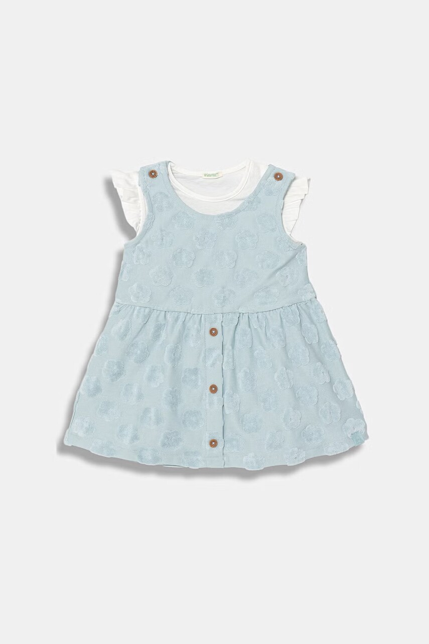 United Colors of Benetton šaty s rozšíreným strihom s bavlnou