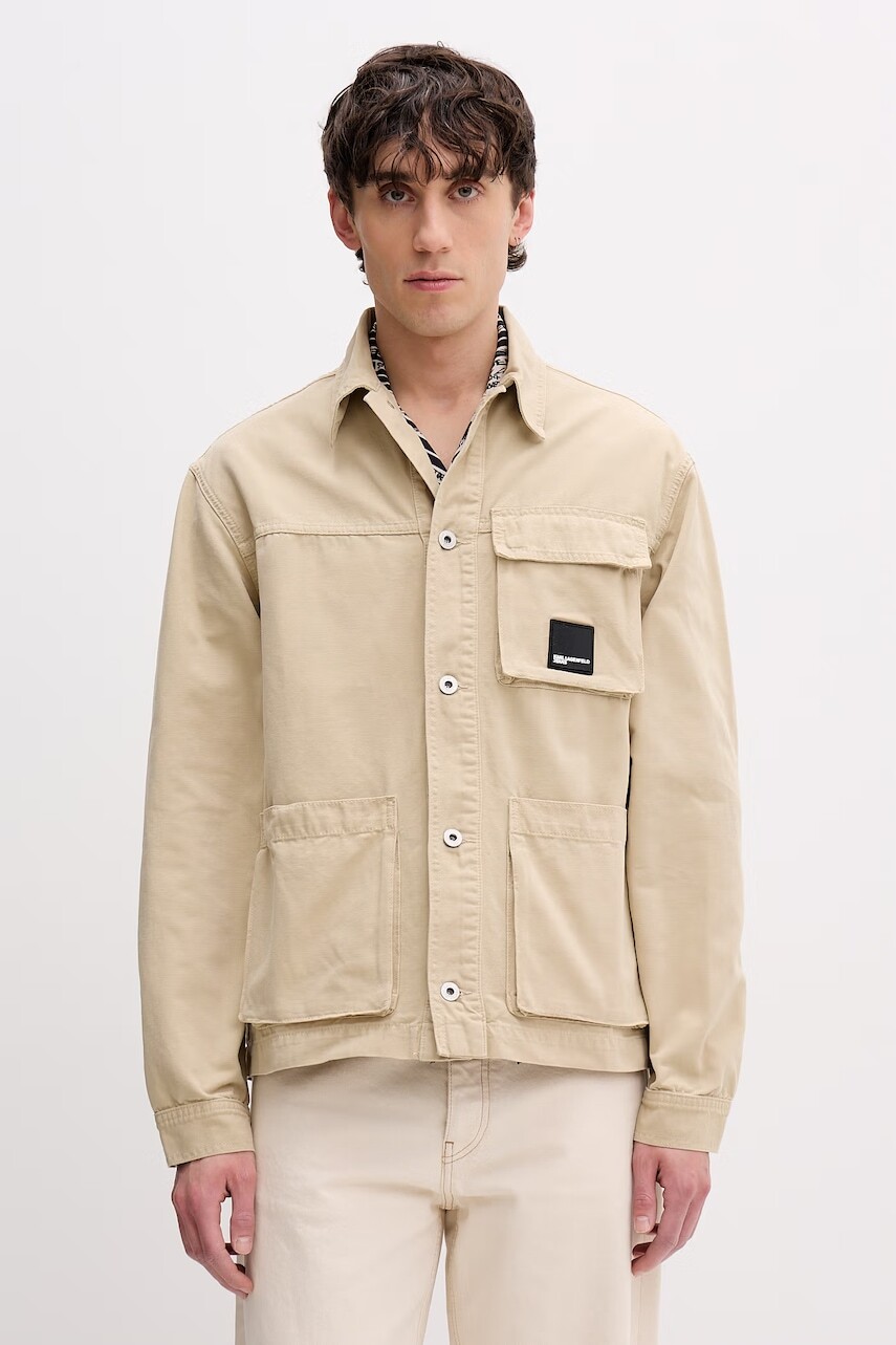 Karl Lagerfeld Jeans krátka bunda pánska bavlnená