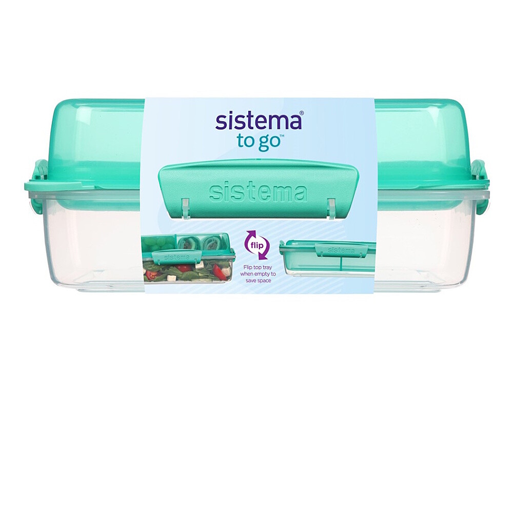 SISTEMA To go krabička na obed flip and nest zelená 1,8 l