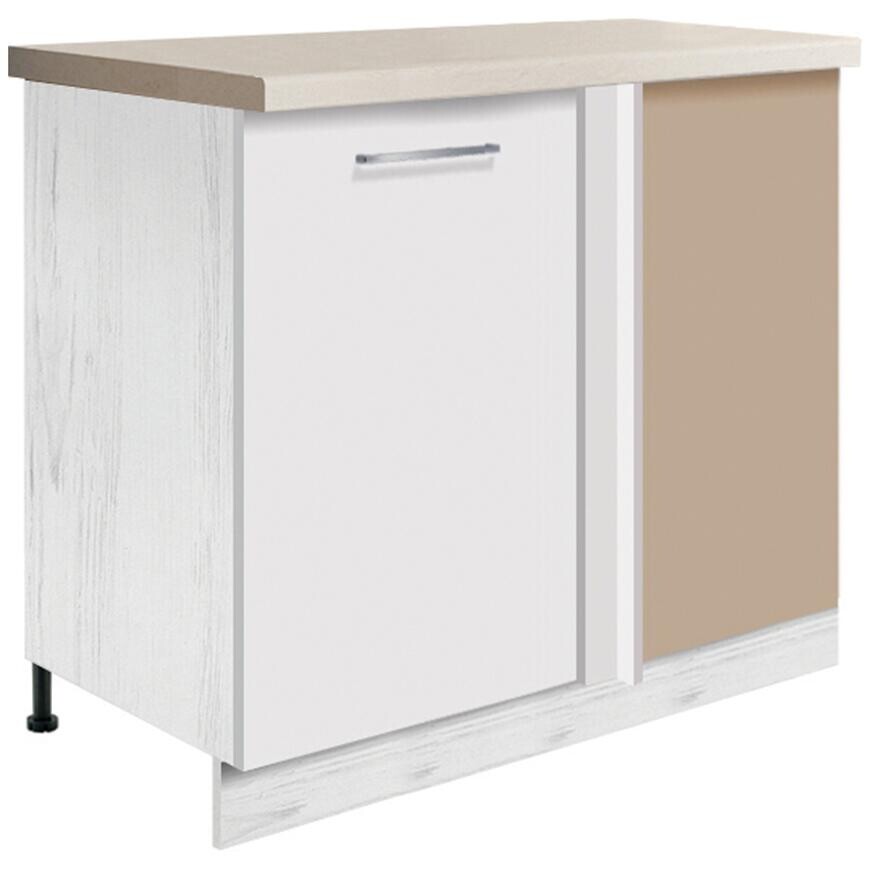 Kuchynská skrinka Creativa 24D roh s poličkou biela