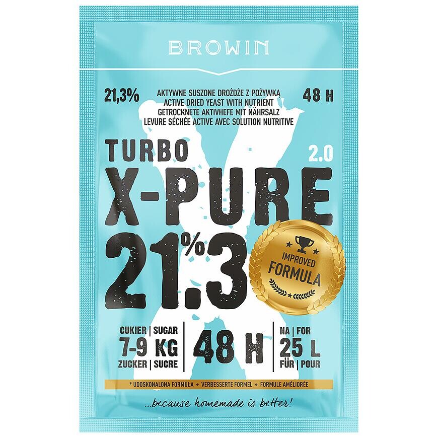 Kvasnice  turbo x-pure 21,3% 48h – 135 g