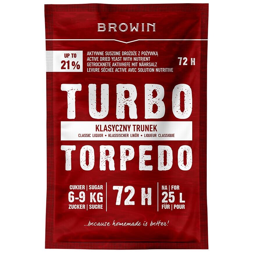 Liehovarnícke kvasnice turbo torpedo 72h 21% - 120 g