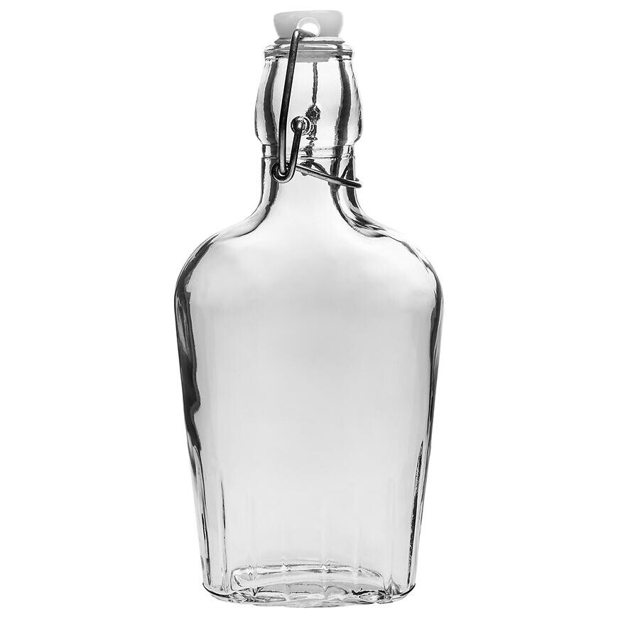 Fľaša ploskačka 250 ml s hermetickým uzáverom