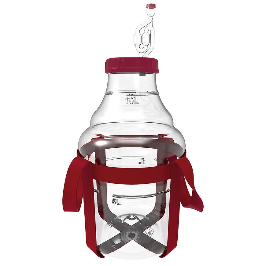 Demižón na víno ľahký, nerozbitný, s popruhmi 10 l