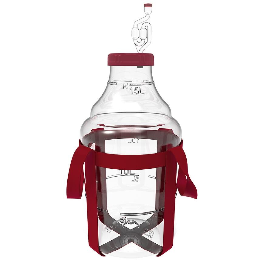 Demižón na víno ľahký, nerozbitný, s popruhmi 15 l