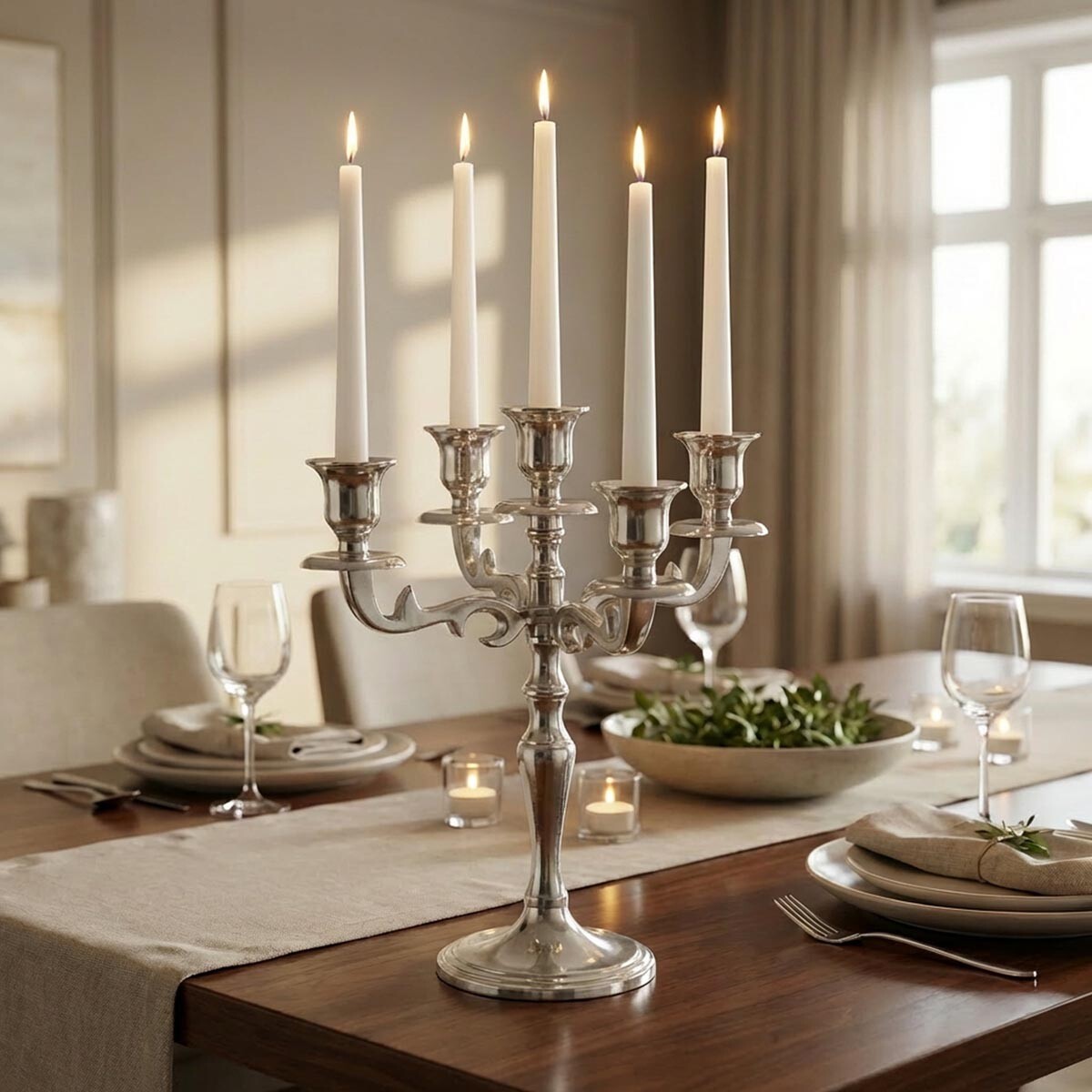 Päťramenný svietnik Varas, 27 cm