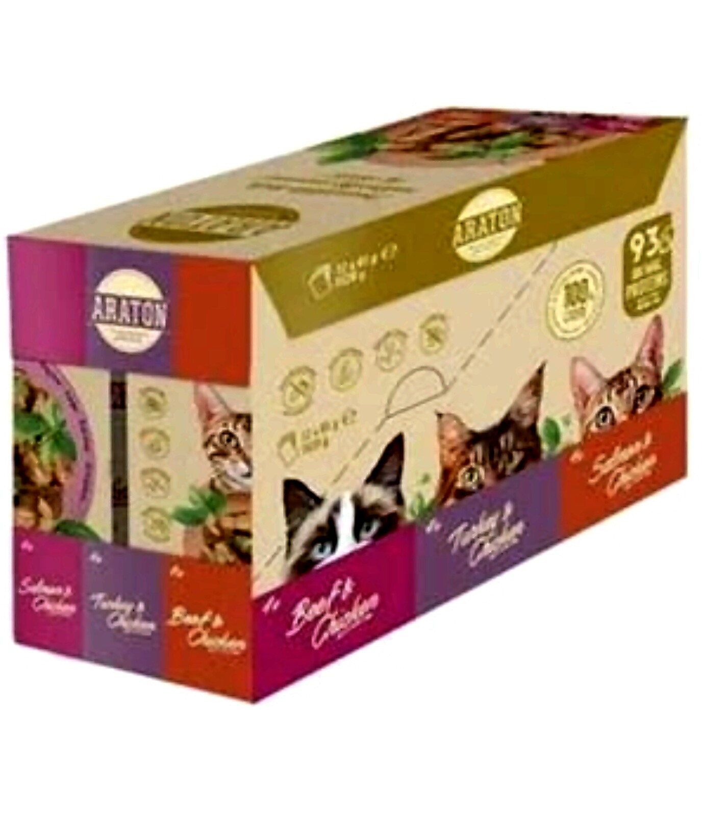 ARATON cat adult wet set kapsičiek pre mačky 12 x 85 g