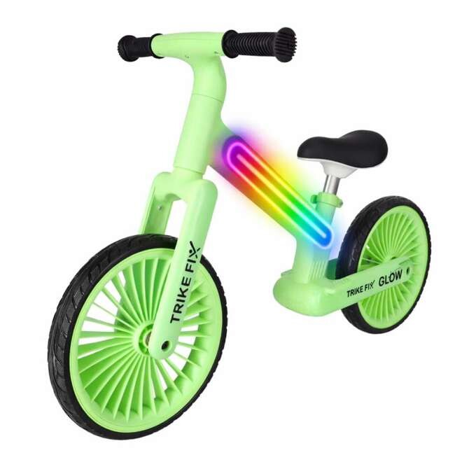 Odrážadlo Trike Fix Glow LED - neónovo-zelené