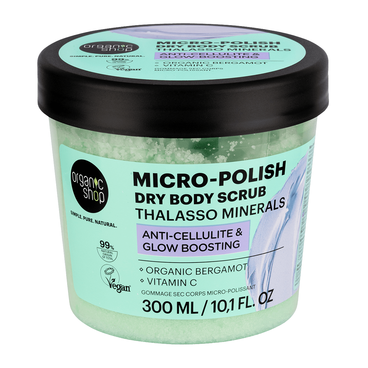 ORGANIC SHOP Thalasso Micro-Polish Minerálny suchý telový peeling 300 ml