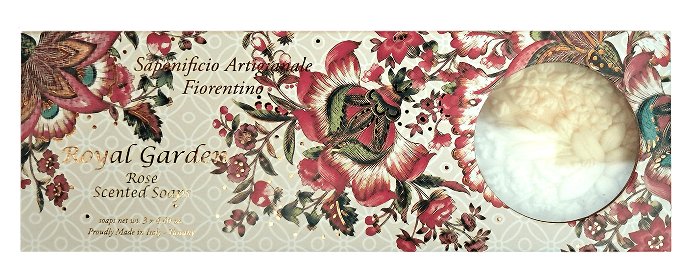SAF FIORENTINO Mydlo Royal Garden Ruže 3 x 125 g
