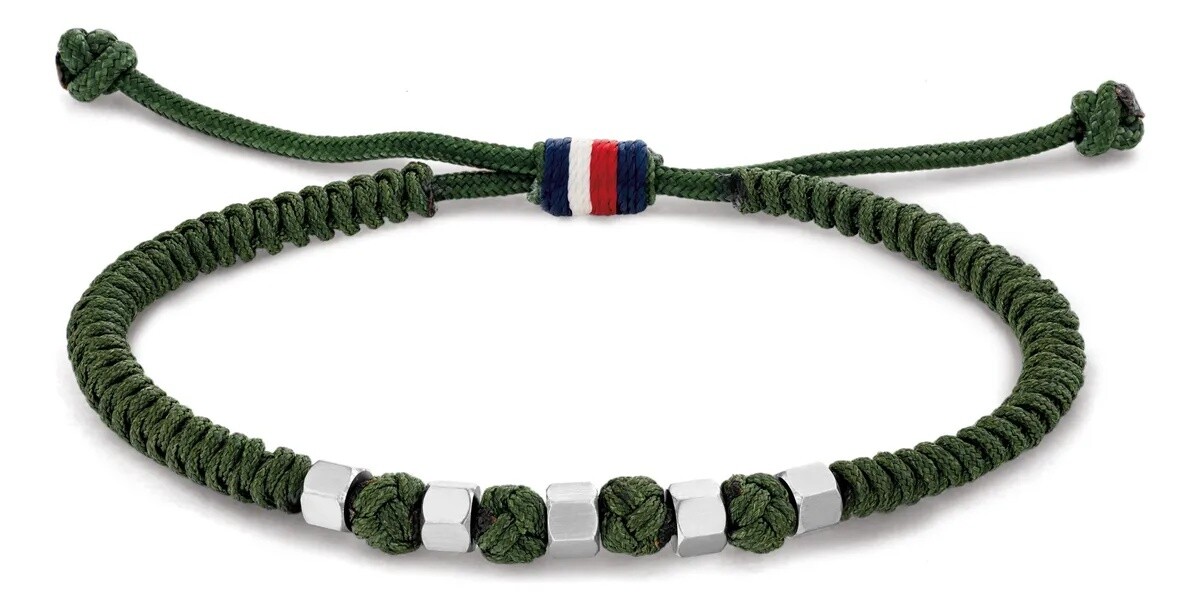 Tommy Hilfiger Zelený šnúrkový náramok 2790680