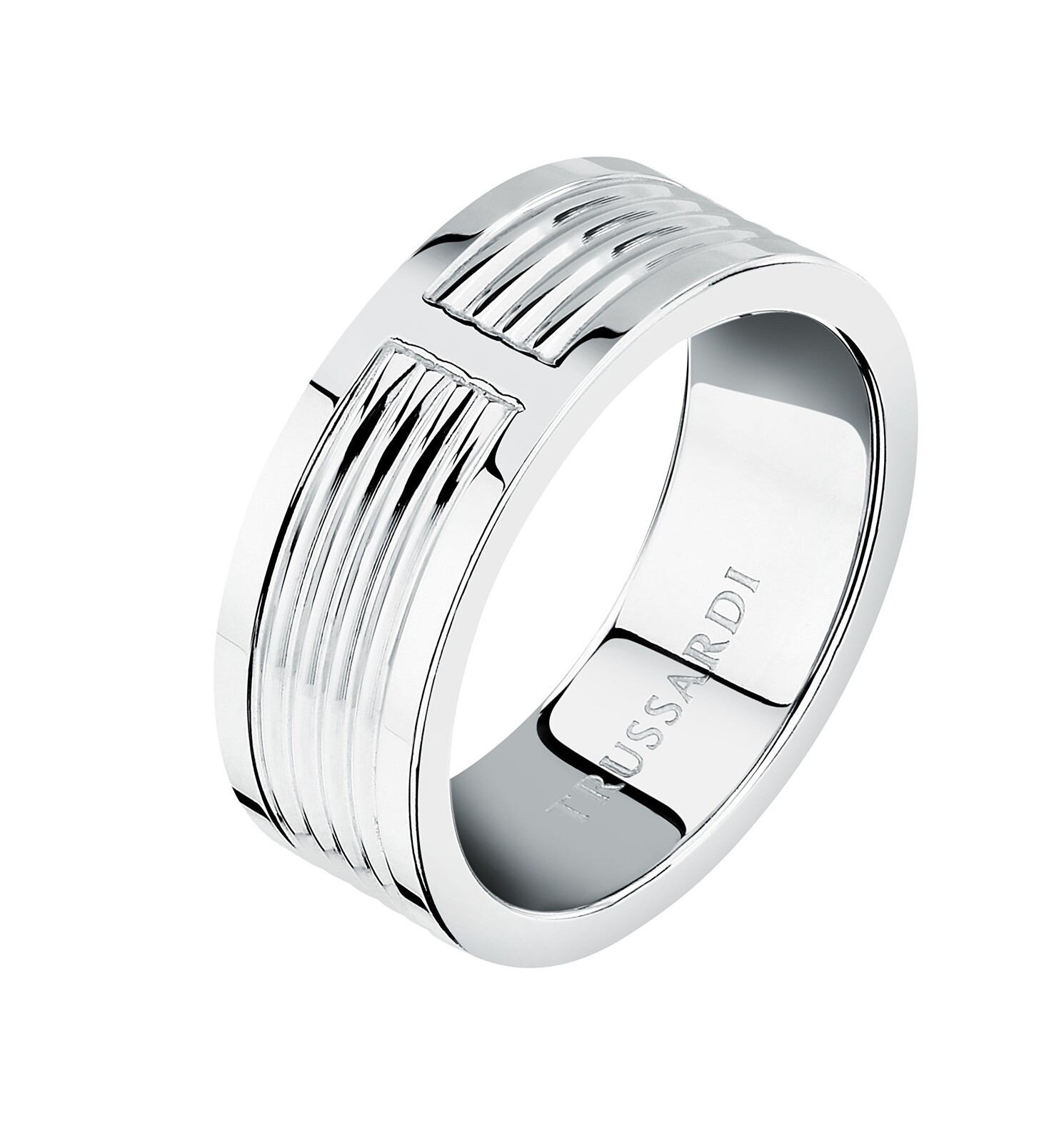 Trussardi Nadčasový oceľový prsteň pre mužov T-Steel TJAXV580 59 mm