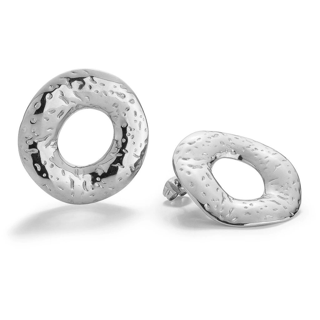 Evolution Group Výrazné oceľové náušnice BAGEL