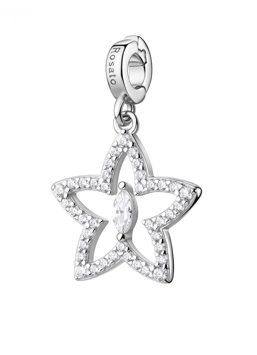 Rosato Strieborný prívesok Hviezda s kubickými zirkónmi Storie RZ261R