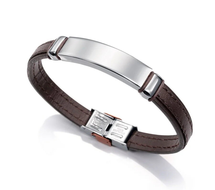 Viceroy Hnedý kožený náramok pre mužov Fashion 6371P09011