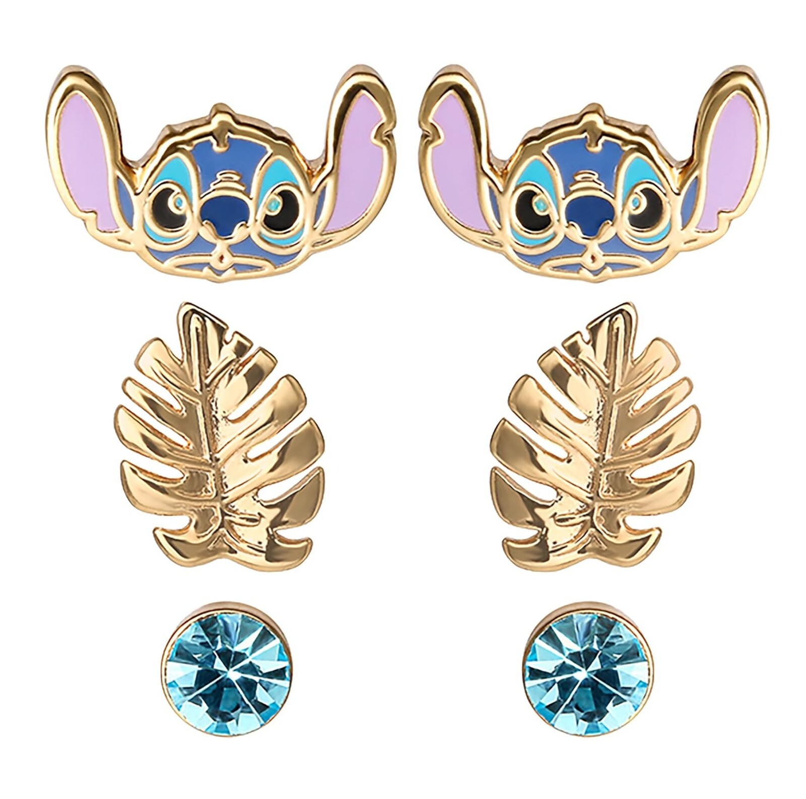 Disney Set náušníc pre dievčatá Lilo & Stitch SF00262YRQL.PH (3 páry náušníc)