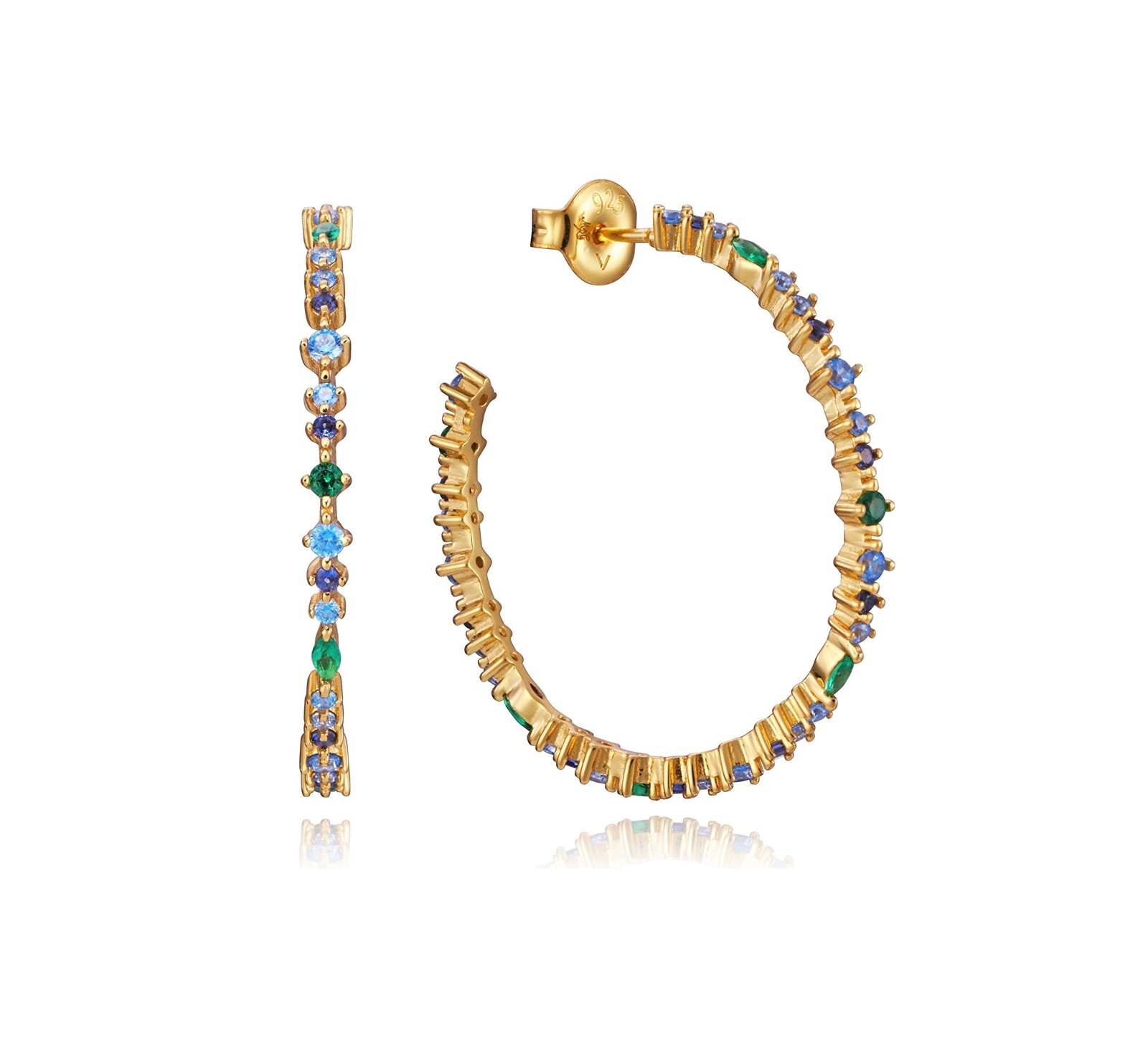 Viceroy Pozlátené kruhy s farebnými zirkónmi Elegant 13136E100-39