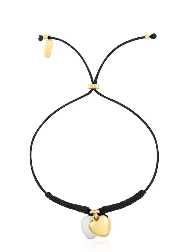 Tous Čierny nylonový náramok so srdiečkami Flechazo 1004561400