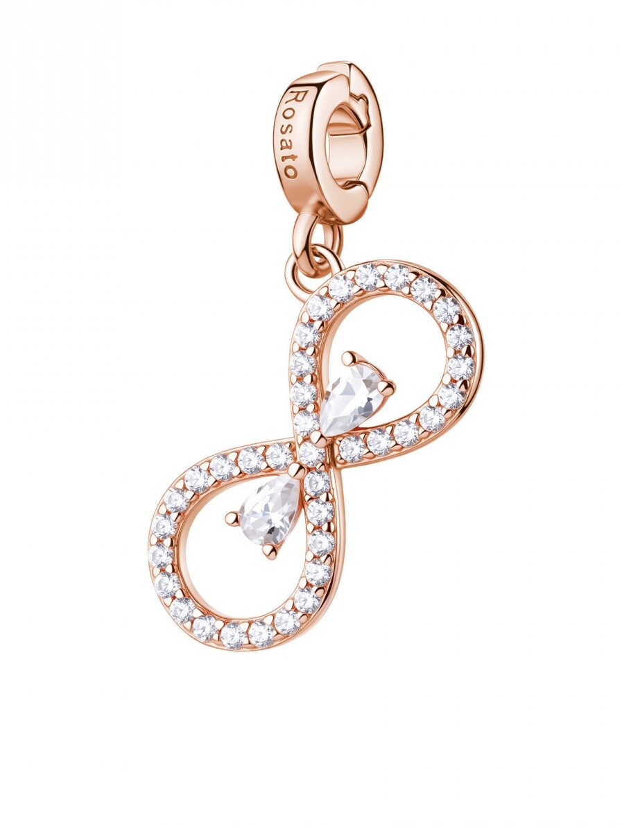 Rosato Pozlátený prívesok Nekonečno s kubickými zirkónmi Storie RZ263