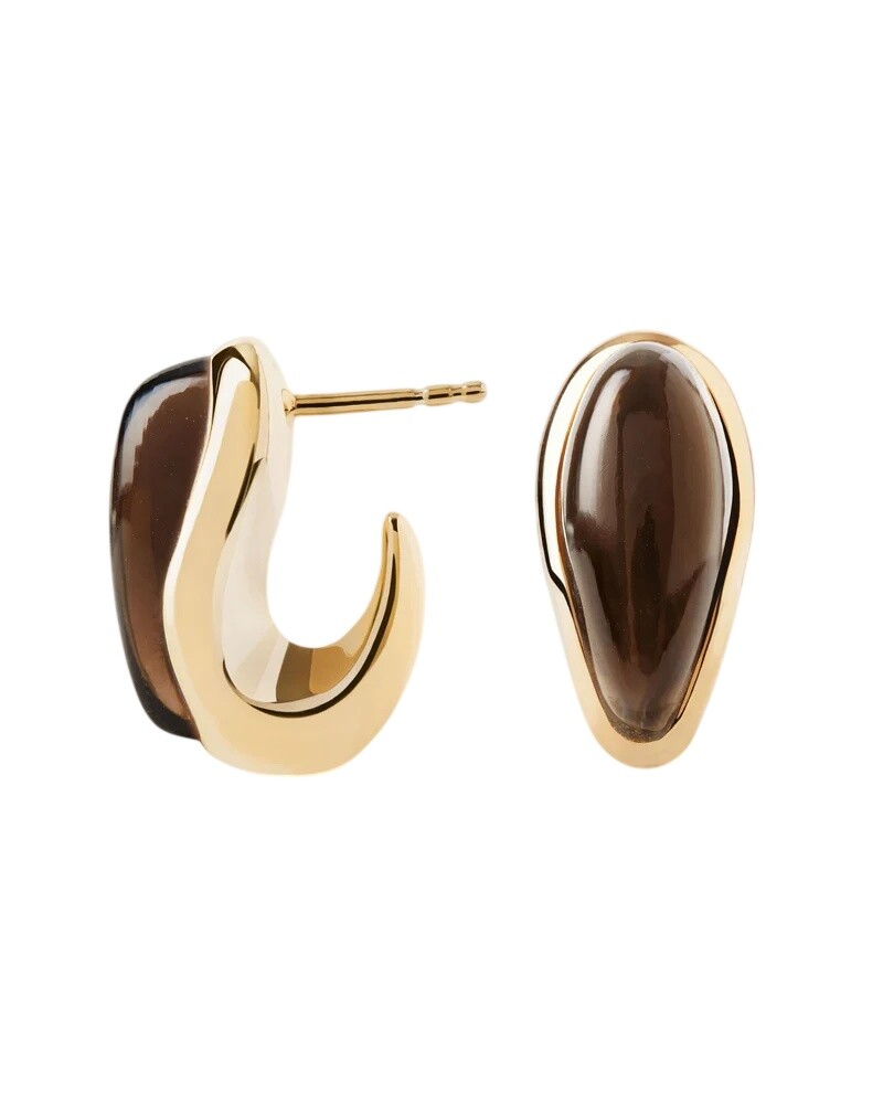 PDPAOLA Pozlátené náušnice so záhnedou LUNA AR01-G07-U