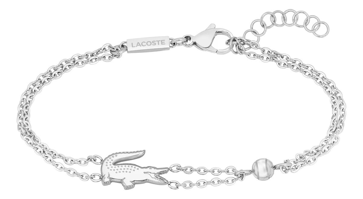 Lacoste Dvojitý oceľový náramok Crocodile 2040580