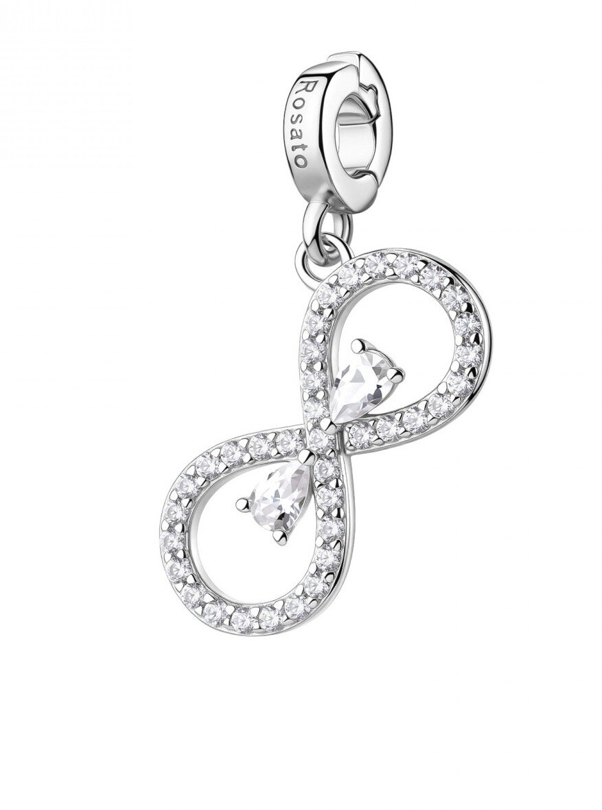 Rosato Strieborný prívesok Nekonečno s kubickými zirkónmi Storie RZ263R