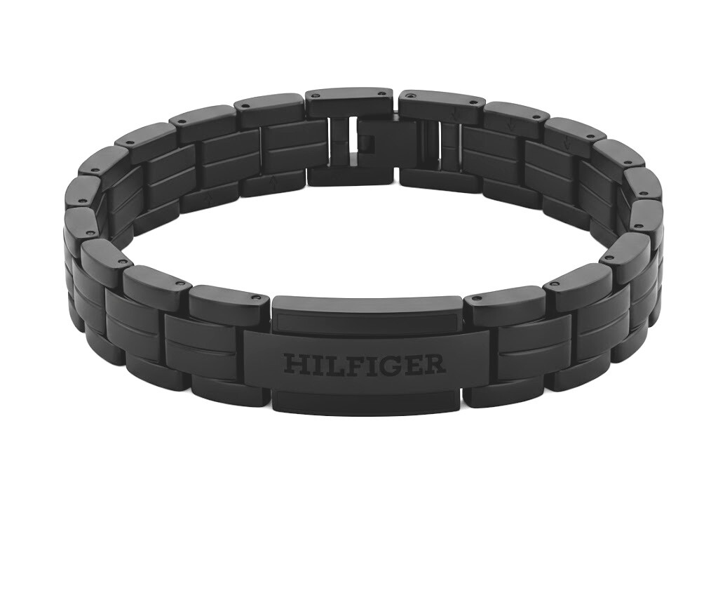Tommy Hilfiger Čierny pánsky náramok z ocele Parker 2790667