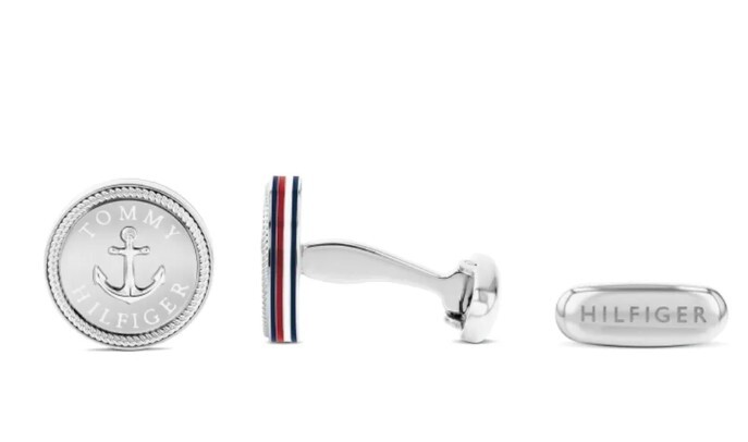Tommy Hilfiger Moderné oceľové manžetové gombíky Kotva 2790701