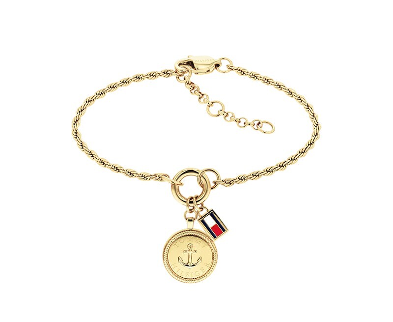 Tommy Hilfiger Luxusný pozlátený náramok Nautical Charms 2781030