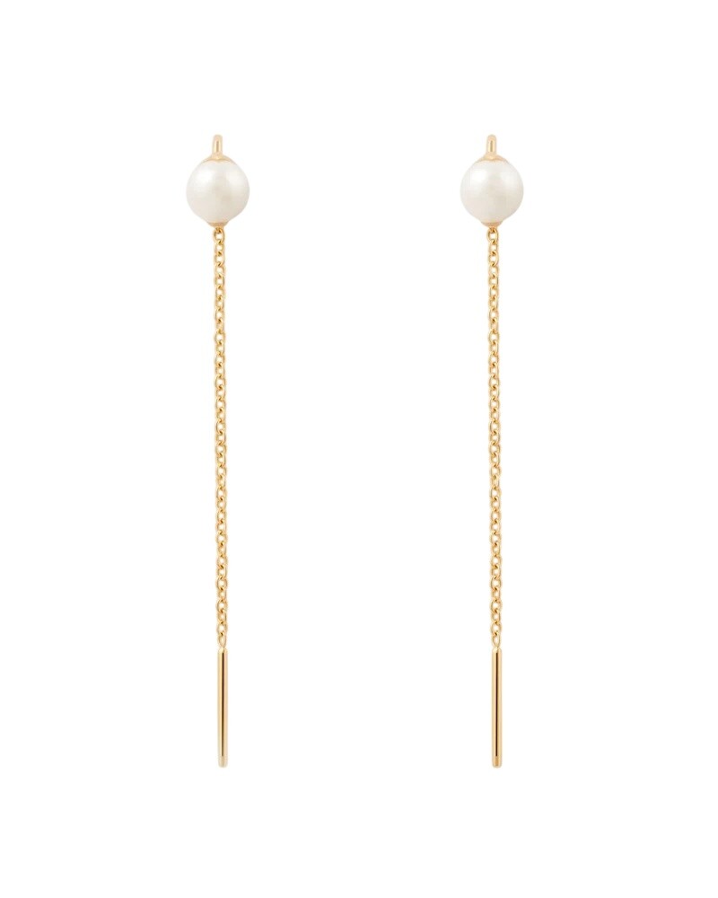 PDPAOLA Pozlátené retiazkové náušnice La Perla LYRA AR01-G57-U