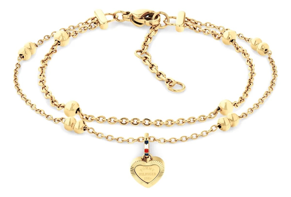 Tommy Hilfiger Módny pozlátený dvojitý náramok Layered 2781012